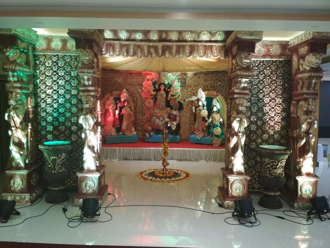 Pandal and idol, Sanskritik Bengali Association