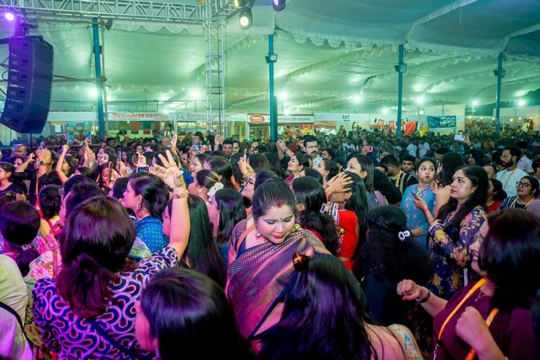Crowd at an evening programme, Begur Bengali Cultural Association (BBCA)