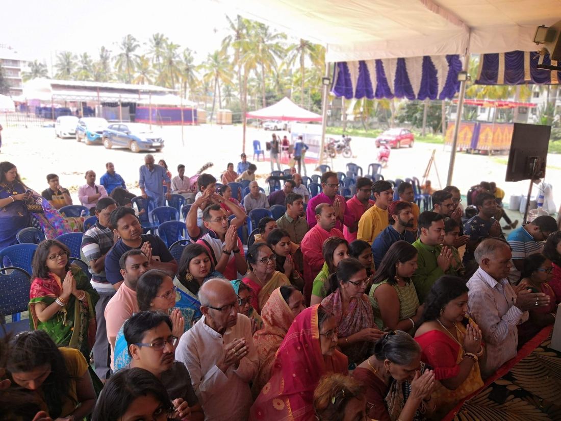 Crowd at the venue, Varthur Bengali Association (VBA)